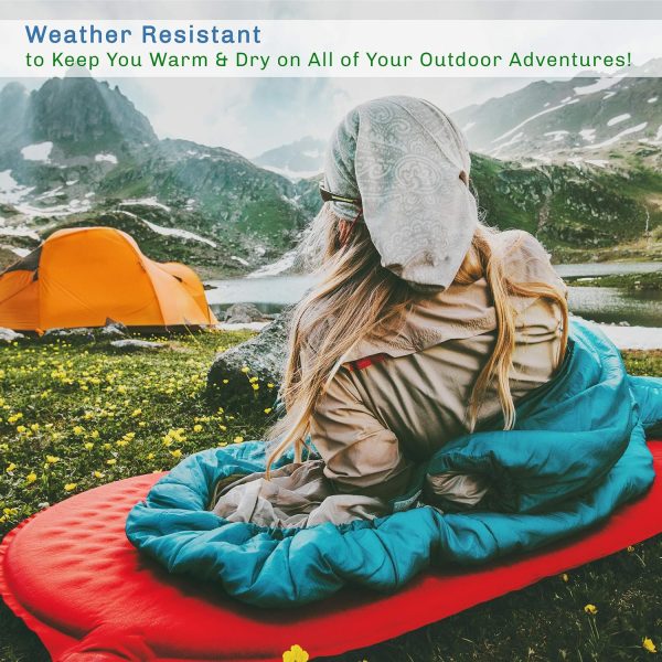 Sleeping Bag - 32F Comfort Rated 3-Season Envelope-Style Sleep Bag with - Image 5