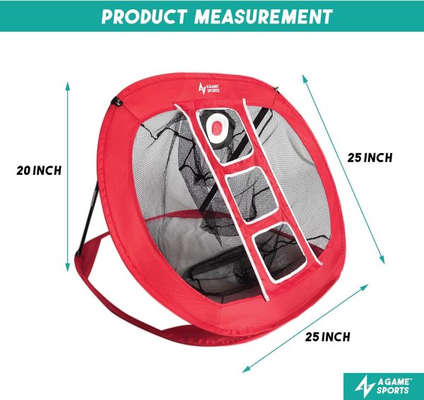 Golf Chipping Net Pop Up Golf Chipping Net with Mat - Golf Practice Nets - Image 2