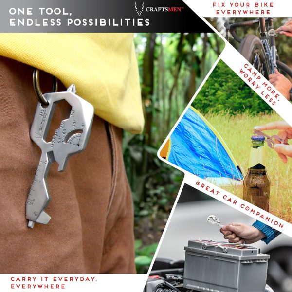 CRAFTSMEN MULTI TOOL KEY 20 IN 1 | Key Chain Utility Gadget | Key Multitool - Image 2