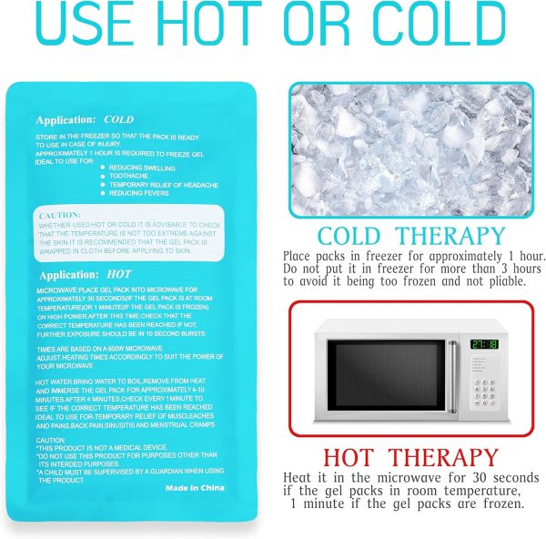 General Medi Hot & Cold Reusable Gel Pack Compress Wrap - Pack of 3 - Great - Image 5