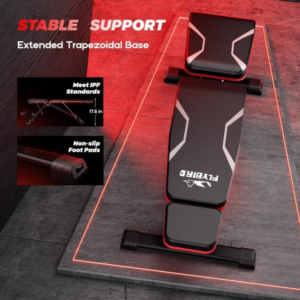 FLYBIRD Adjustable Weight Bench with Headrest, Foldable Workout Bench for - Image 4