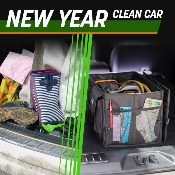 Drive Auto Car Trunk Organizer - Collapsible, Multi-Compartment Automotive - Image 2