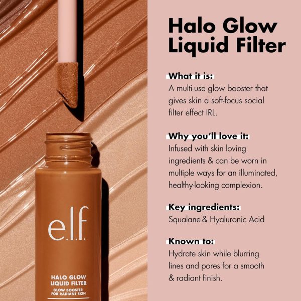 e.l.f. Halo Glow Liquid Filter, Complexion Booster For A Glowing, - Image 3