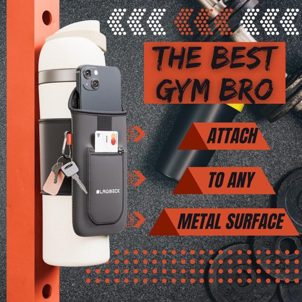 Magnetic Water Bottle Sleeve Bag and Large Pocket Phone Holder for Gym | - Image 3