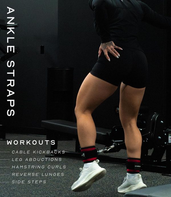 Gymreapers Ankle Straps (Pair) For Cable Machine Kickbacks, Glute Workouts, - Image 4