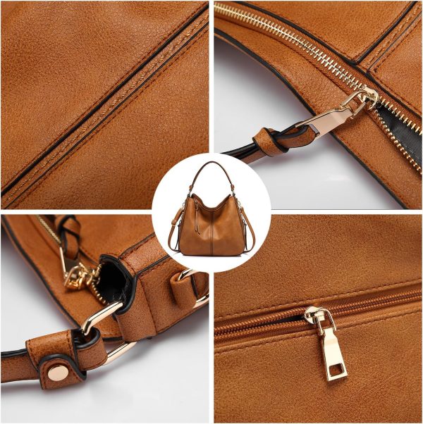 Handbags for Women Large Designer Ladies Hobo bag Bucket Purse Faux Leather - Image 4