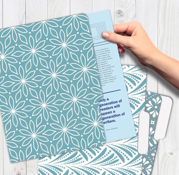 Better Office Products Decorative File Folders, 12 Pack, 6 Unique Designs, - Image 2