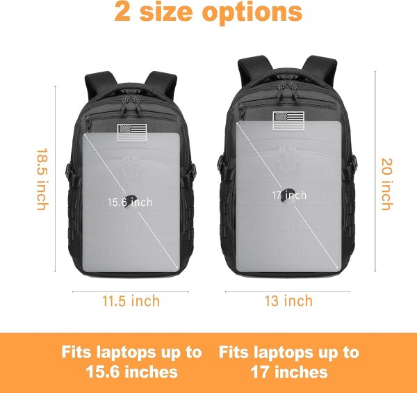 Wotony Military tactical backpack, backpack for men black tactical backpack - Image 2