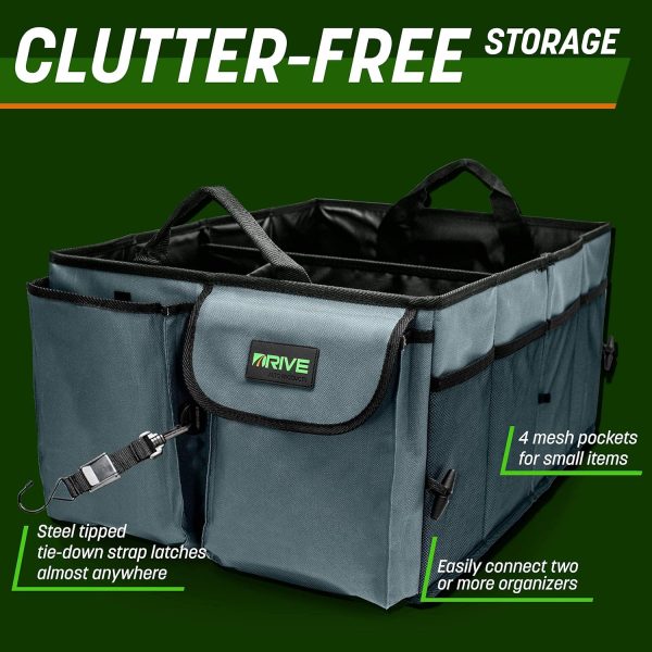 Drive Auto Car Trunk Organizer - Collapsible, Multi-Compartment Automotive - Image 3