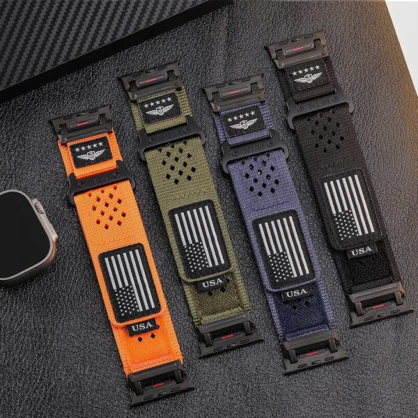 Rugged Nylon Band for Apple Watch Ultra 2 Bands for Men 49mm 46mm 45mm 44mm - Image 2