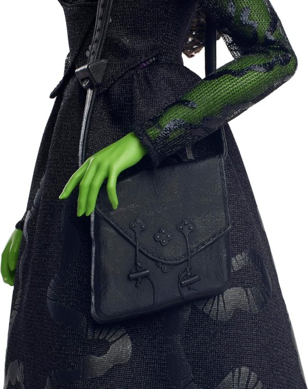Mattel Universal Wicked Elphaba Fashion Doll & Accessories with Green Skin, - Image 4