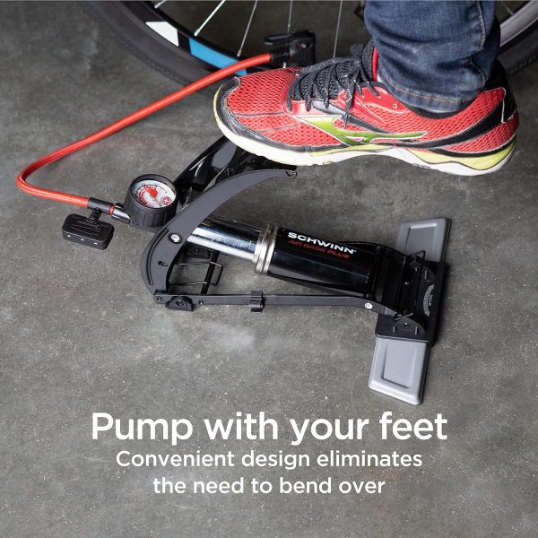 Schwinn High Pressure Foot Pump, Air Base & Air Base Plus, Air-Zoned - Image 2
