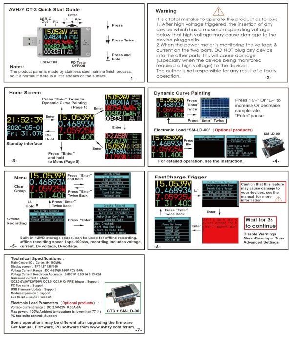 USB Power Meter USB 3.1 Tester Digital Multimeter Current Tester Voltage - Image 3