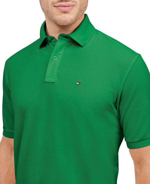 Tommy Hilfiger Men's Short Sleeve Cotton Pique Polo Shirt in Regular Fit - Image 3