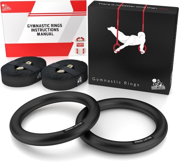 Nordic Lifting Gymnastic Rings and Straps - Heavy Duty for Gymnastics, - Image 2