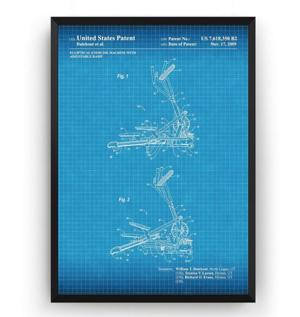 Magic Posters Elliptical Exercise Machine 2009 Patent Print - Gym Sports - Image 4
