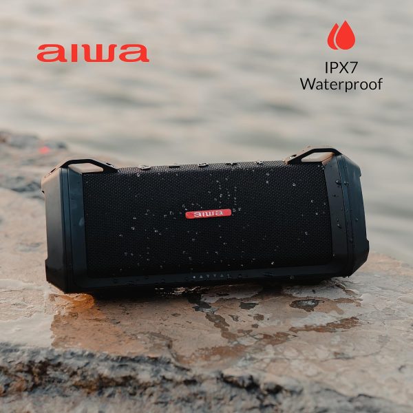 Aiwa Exos-3 Waterproof Bluetooth Speaker, 60W Peak Power, 20-Hour Playtime, - Image 4