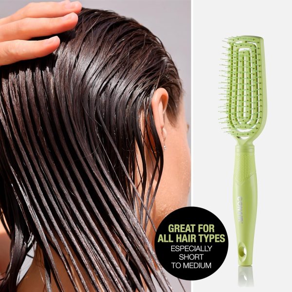 Conair Scalp Care Detangling Brush - Curly Hair Flexi Head Slim Brush with - Image 4