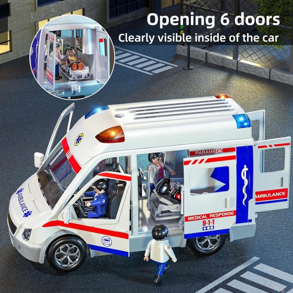 MOSKLER Play Ambulance Toy for Kids 3 4 5 6 7 8 Years Old - Friction - Image 8