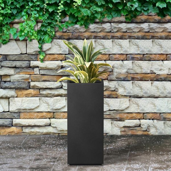 Kante 20.3" H Tall Rectangular Concrete Planter, Modern Square Diameter - Image 4