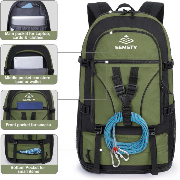 Hiking Backpack, 30L/40L/50L Expandable Hiking Backpack for Men and Women, - Image 3