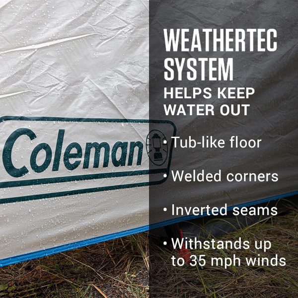 Coleman Cabin Camping Tent with Screened Porch, 4/6 Person Weatherproof - Image 3
