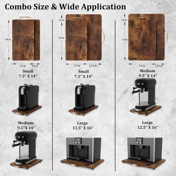 Appliance Sliders, 2 Sets Sliding Trays for Coffee Maker, Appliance Sliders - Image 3