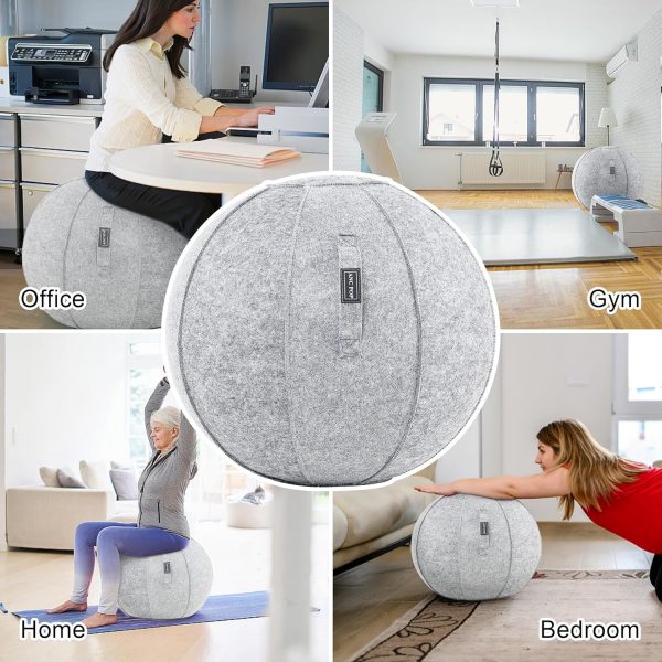 Yoga Ball Exercise Ball, Anti Slip Stability Ball Chair, 25” Heavy Duty - Image 7