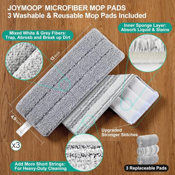 JOYMOOP Mop and Bucket with Wringer Set for Home, Flat Mop and Bucket - Image 5