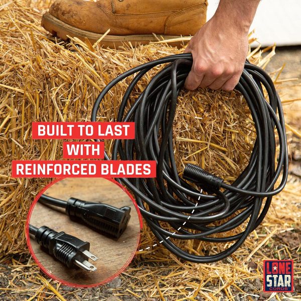 Lone Star Oil Resistant Heavy Duty Outdoor Extension Cord 10 Ft for Farms & - Image 3