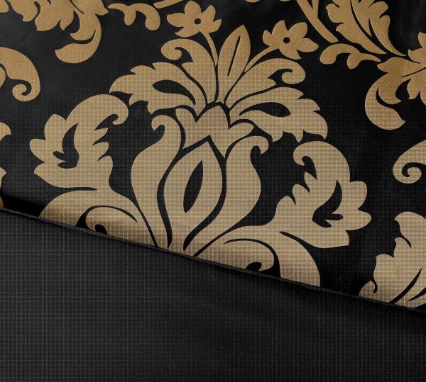 Chezmoi Collection Royale 7-Piece Jacquard Floral Comforter Set, Oversized - Image 4