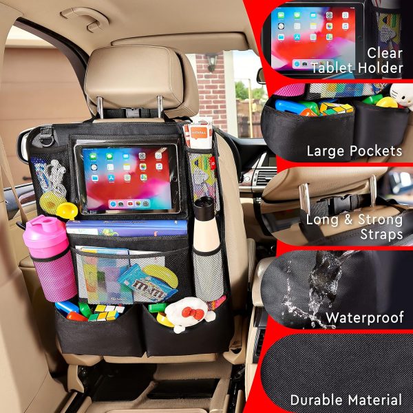 Helteko Backseat Car Organizer, Kick Mats Back Seat Protector with Touch - Image 4
