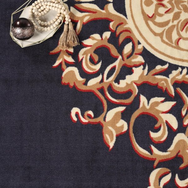 Superior Indoor Area Rug, Plush Carpet Cover, Traditional Medallion, for - Image 5