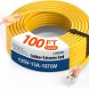 BBOUNDER 100 FT Outdoor Extension Cord Waterproof, 12/3 SJTW Heavy Duty 15A