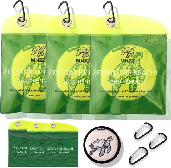 Beach Sand Remover Sand Eraser Wipe Mitt Family Kids Women 2024 Vacation