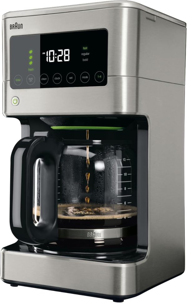 Braun BrewSense 12-Cup Drip Coffee Maker, Stainless Steel - PureFlavor &