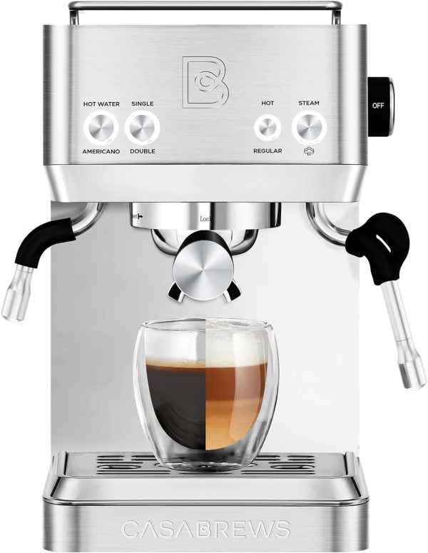 CASABREWS Espresso Machines with Milk Frother, 20 Bar Espresso Maker with