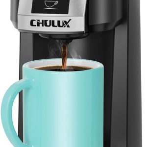 CHULUX Classic Single Serve Coffee Maker for K Cup, One Button Easy Coffee