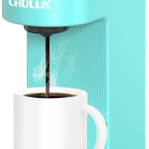 CHULUX Slim Single Serve Coffee Maker for K Cup, Mini Travel One Cup Coffee
