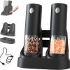 CIRCLE JOY Electric Salt and Pepper Grinder Set Automatic Salt and Pepper