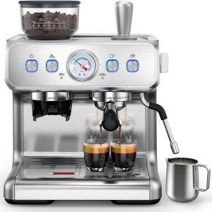 COWSAR Espresso Machine 15 Bar, Semi-Automatic Espresso Maker with Bean