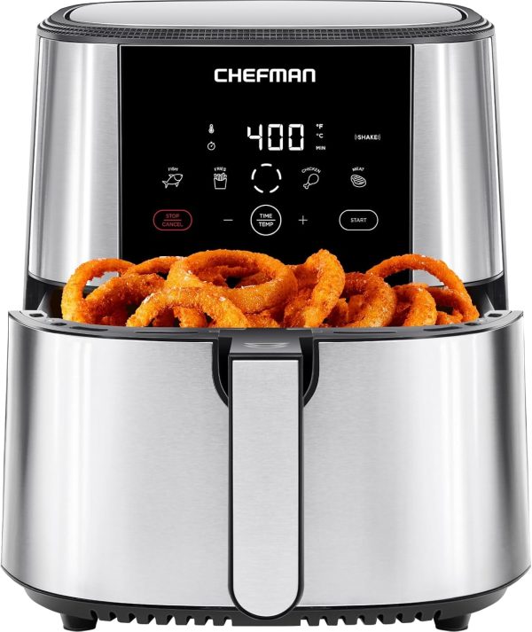 Chefman TurboFry® Touch Air Fryer, XL 8-Qt Family Size, One-Touch Digital