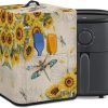 Cozeyat Sunflower Dragonfly Air Fryer Dust Cover Kitchen Cooker Dust