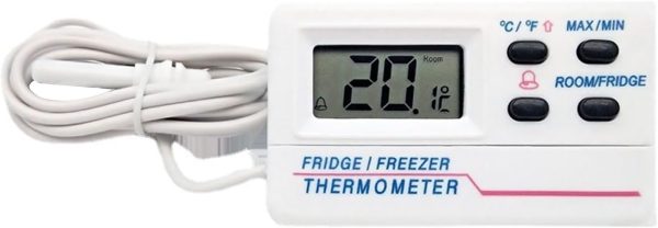 Digital Refrigerator Indoor Outdoor Temperature Gauge LCD Fridge Freezer
