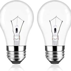 Dimmable Oven Light Bulb 2 Pack 40 Watts Appliance Bulb A15 High Heat Bulbs