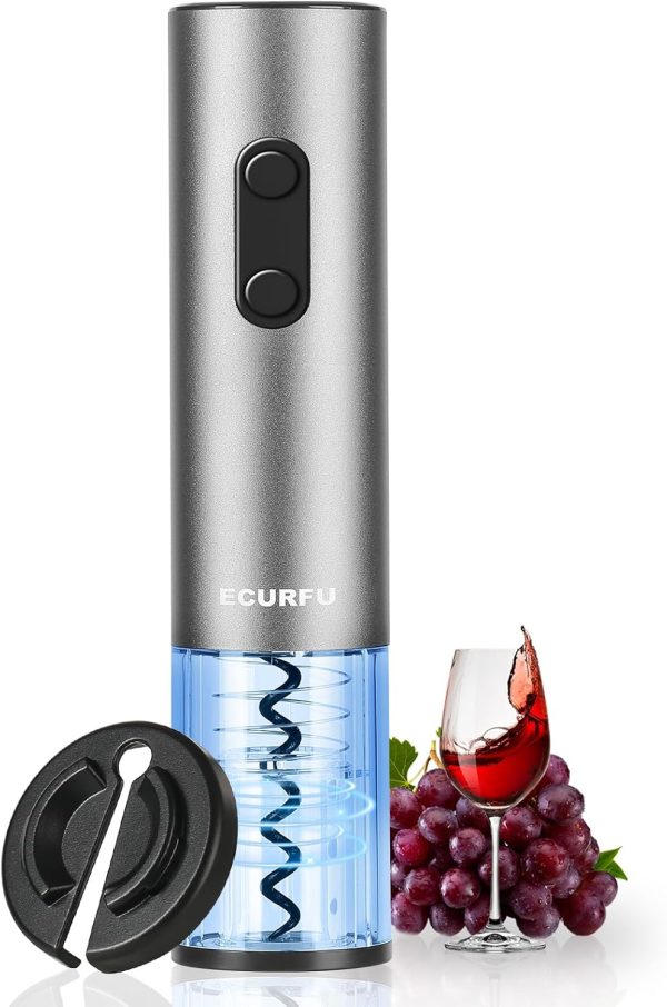 Electric Wine Opener, Battery Operated Wine Bottle Opener with Foil Cutter,