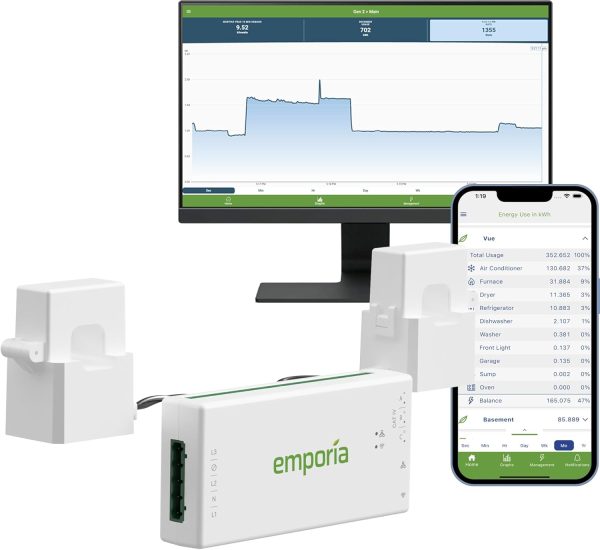 Emporia Gen 3 Smart Home Energy Monitor | Home Energy Automation and