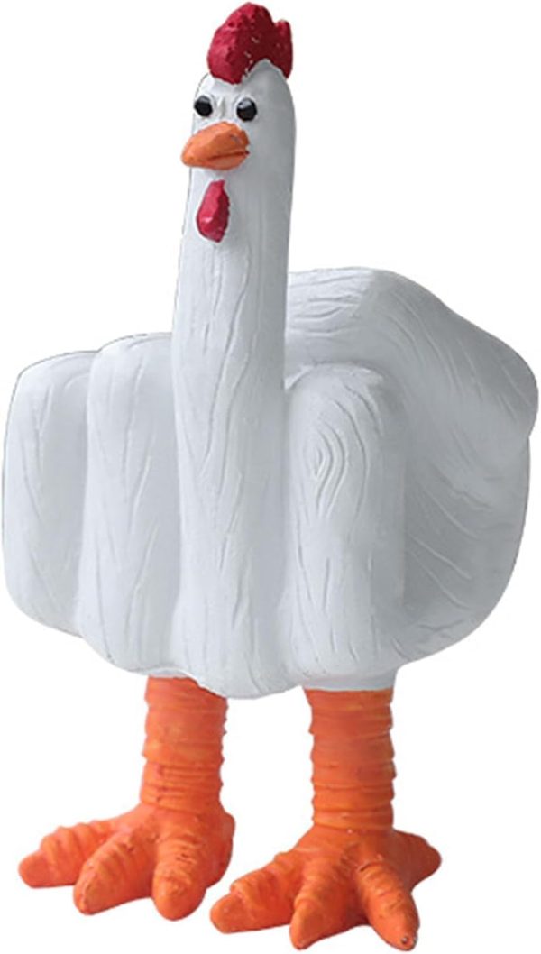 Funny Middle Finger Resin Garden Statue, Quirky Home and Desk Decoration,
