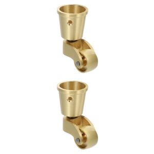 GARVALON 2pcs Furniture Swivel Casters Castors Sofa Trolley Chairs Mini