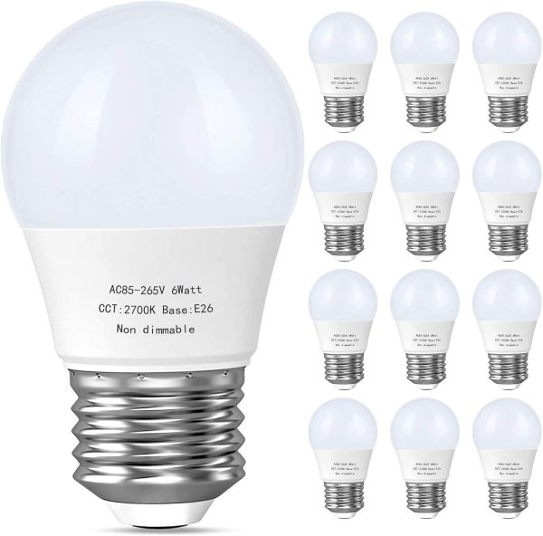 GOSCHE 60 Watt Light Bulb Equivalent, A15 Led Ceiling Fan Light Bulbs, 550